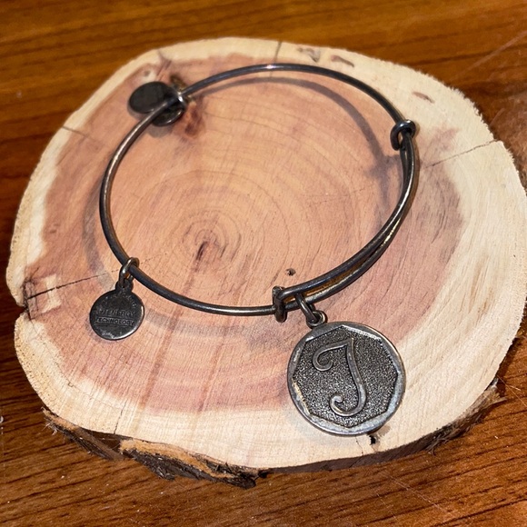 Alex and Ani Bracelet Cursive Letter T - Picture 1 of 6